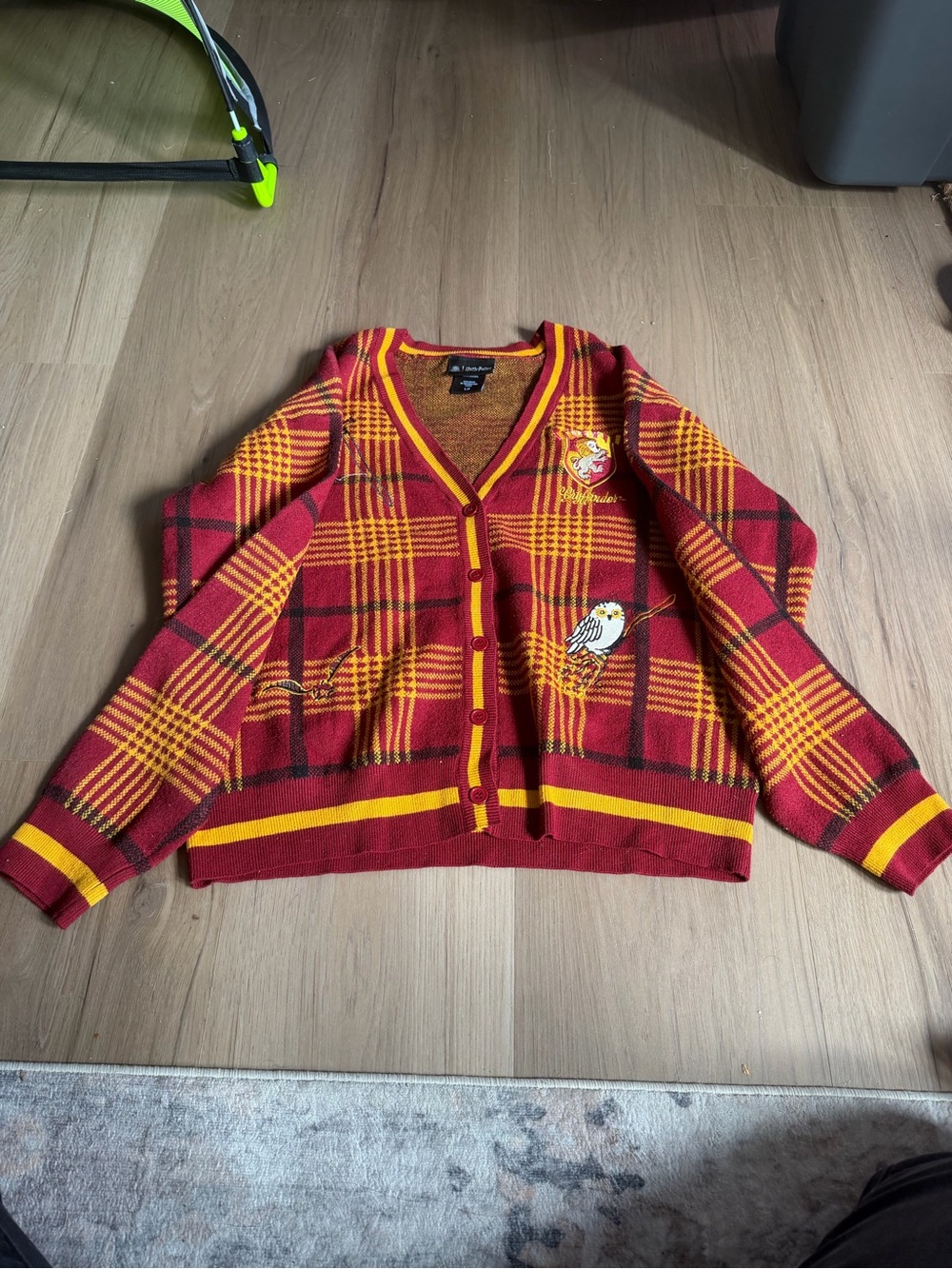 Harry Potter Plaid Button-Up Cardigan